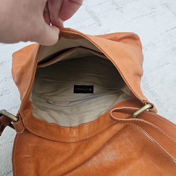Marco Buggiani Made in Italy Genuine Leather Crossbody Orange bag - Picture 3 of 14